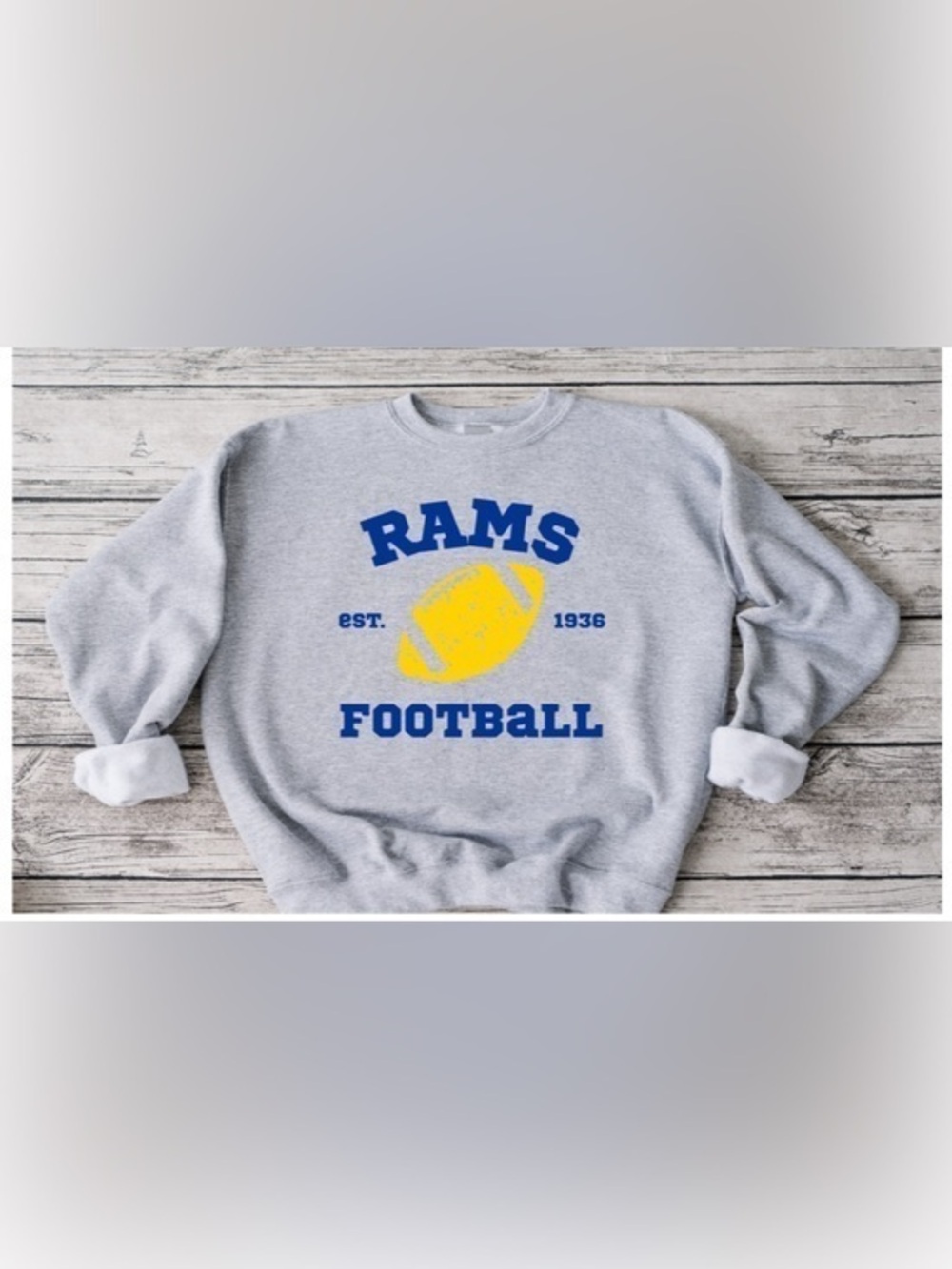 Rams Retro Football Crewneck